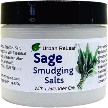 Urban ReLeaf Sage Smudging Salts with Lavender Oil ! Safe &amp; Smokeless Smudge Cleanse Protect Bless Anointing. Fresh from USA! 100% Natural, Vegan.