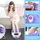 Foot Spa Bath Massager with Heat Bubbles and Vibration Massage and Jets, 16 OZ Calming Lavender Foot Soak Epsom Salt, Koenvenden Foot Soaker With Red Light, 22 Massage Rollers, Adjustable Temp -Purple
