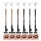 eyebrow pencil, 6-color eyebrow pencil eyeliner set, soft texture eyebrow pencil, easy to color, long-lasting, used to fill in sparse areas and crevices for a natural-looking brow look