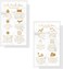 Ombre Powder Brow Aftercare Instructions Cards   50 Pack   Double Sided Size 2x3.5" inches Business Card   Marble Look and Gold Design