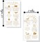 Ombre Powder Brow Aftercare Instructions Cards   50 Pack   Double Sided Size 2x3.5" inches Business Card   Marble Look and Gold Design