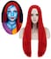 Red Sally Wig for Women Sally Costume the Nightmare Before Christmas Long Straight Red Wig Cute Soft Hair Wigs for Sally Costume Party AD027R