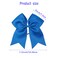 CN Girls Electric Blue Cheer Bow with Ponytail Holder for Cheerleading Girl Pack of 10