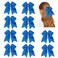 CN Girls Electric Blue Cheer Bow with Ponytail Holder for Cheerleading Girl Pack of 10