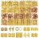 220 Pcs Gold Hair Jewelry Braid, Tuefuzy Hair Accessory, Hair Dreadlock Accessory Braid, Metal Gold Braids Rings Cuffs Clips for Jewelry Decorations