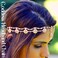 Yalice Indian Flower Head Chain Jewelry Gold Crystal Headband Elastic Goddess Headpieces Rhinestone Wedding Hair Chain Jewelry for Women(Gold-1)
