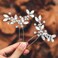 Casdre Crystal Bride Wedding Hair Pins Rhinestone Bridal Hair Pieces Wedding Hair Accessories for Women and Girls (Pack of 2) (A Silver)