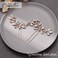 Casdre Crystal Bride Wedding Hair Pins Rhinestone Bridal Hair Pieces Wedding Hair Accessories for Women and Girls (Pack of 2) (C Rose Gold)