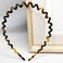 Wavy Headbands Plastic Skinny Thin Non-Slip Flexible Hair Bands Simple Hoops Hair Accessories for Women 2 Pack (Tortoise Shell, Ivory)