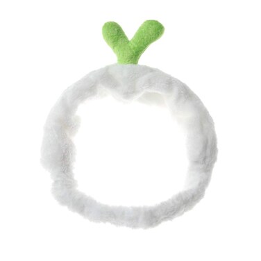 Face Wash Headband,Coral Fleece Headband, Spa Headband for Makeup, Shower, Yoga ,Bath, Apple Head For Women girls (D,white)