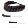 Bohemian Braided Headband Oversized Classic Wide Braids Adjustable Elastic Strap Synthetic Wig Headband Women's Braids Beauty Accessories (Reddish Brown)