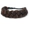 Bohemian Braided Headband Oversized Classic Wide Braids Adjustable Elastic Strap Synthetic Wig Headband Women's Braids Beauty Accessories (Reddish Brown)