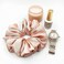 Luxury 100% Pure Silk Scrunchies, Jumbo Large Size, Made in Canada, No Crease Gentle for Hair, Women Girl, Silk Hair Ties, Headband Elastic Ponytail Holders, Big Scrunchy (Shy Pink - 1pcs)