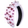 NVENF Hairband, Valentine's Day Headband for Women, Red, Jeweled Crystal Rhinestone Knotted Headband, Top Knot Headband, Valentine's Day Hair Accessories, Gifts