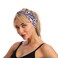 Woration Headband Yoga Leopard Print Cross Wide Elastic Headwear Head Wrap Hairband Twist Turban Knot Head wrap Hair Accessories for Women, Girls - Purple