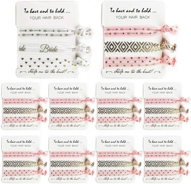 LADY &amp; HOME Bride Tribe Hair Accessory, Bridesmaid Bachelorette Party Gifts or Wedding Favors