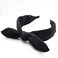 1Pcs Knotted Headbands for Women,Turban Headband Wide Headbands Bowknot Hair Band for Women (Black)