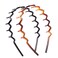Jowxsx 2 Set of Brown and Black Stylish Black And Brown Zig Zag Headbands for Women Men Fashion Headbands - Trendy Shark Tooth Hair Comb Headband Hair Accessories