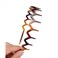 Jowxsx 2 Set of Brown and Black Stylish Black And Brown Zig Zag Headbands for Women Men Fashion Headbands - Trendy Shark Tooth Hair Comb Headband Hair Accessories