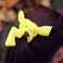2 Pieces Cute Yellow Hair Scrunchies Hair Ties for Kids Adults, Velvet Elastic Ponytail Holder Bracelet Costumes, Cosplay Hair Accessories