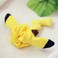 2 Pieces Cute Yellow Hair Scrunchies Hair Ties for Kids Adults, Velvet Elastic Ponytail Holder Bracelet Costumes, Cosplay Hair Accessories