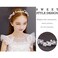 Binrina Hairband - Pearl Trumpet Flower Headpiece Jewelry with Rhinestone Headband for Bridesmaid Headpiece, Wedding Hair Accessories for Flower Girls for Women and Girls