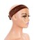 Wig Grip Band Flexible Velvet Scarf Adjustable Wig Comfort Band Headband Wig Comfort Non-Slip Adjustable Fasten Wig Bands with Wavy Silicone (Brown)