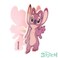 LUV HER Premium Butterfly Disney Stitch Angel Character Large Hair Clip - One Cute Hair Clip for Girls - Hair Accessories for Toddlers Little Girls Birthday Party Gifts, Ages 3+