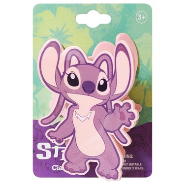 LUV HER Premium Butterfly Disney Stitch Angel Character Large Hair Clip - One Cute Hair Clip for Girls - Hair Accessories for Toddlers Little Girls Birthday Party Gifts, Ages 3+