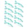 10pcs/set Multicolor Croc Clips Transparent Plastic Hairdresser Clips Hair Styling Sectioning Barrettes Professional Non Slip Alligator Clips Salon DIY Accessories Hairpins (10pcs-Cyan)
