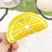 Fruit Print Hair Claws Non Slip 3" Medium Hair Claws Clips Cute Vivid Color Women Girls Hair Accessories, Orange Shape