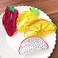 Fruit Print Hair Claws Non Slip 3" Medium Hair Claws Clips Cute Vivid Color Women Girls Hair Accessories, Orange Shape