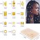 280 Pcs Gold Hair Jewelry Braid, Hair Accessory, Hair Dreadlock Accessory Braid, Metal Gold Braids Rings Cuffs Clips for Dreadlock Accessory Jewelry Decorations