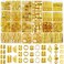 280 Pcs Gold Hair Jewelry Braid, Hair Accessory, Hair Dreadlock Accessory Braid, Metal Gold Braids Rings Cuffs Clips for Dreadlock Accessory Jewelry Decorations