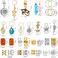200 Pcs Hair Beads Jewelry, Dreadlock Jewelry for Hair Braids, Hair Accessories Gem Crystal Hair Charms, Metal Hair Coils Rings, Gold and Silver Hair Pendants, Braid Cuffs, Clips