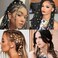 200 Pcs Hair Beads Jewelry, Dreadlock Jewelry for Hair Braids, Hair Accessories Gem Crystal Hair Charms, Metal Hair Coils Rings, Gold and Silver Hair Pendants, Braid Cuffs, Clips
