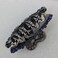 Faship Gorgeous Blue Crystal Floral Hair Claw Clips
