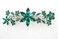Faship Gorgeous Green Crystal Floral Barrette