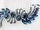 Faship Gorgeous Navy Blue Crystal Floral Hair Comb