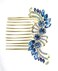 Faship Gorgeous Navy Blue Crystal Floral Hair Comb