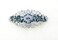 Faship Gorgeous Navy Blue Crystal Flower Barrette Clip