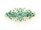 Faship Gorgeous Emerald Color Green Crystal Hair Barrette Clip