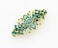 Faship Gorgeous Emerald Color Green Crystal Hair Barrette Clip