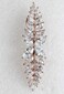 Faship Sparkling Clear CZ Crystal Floral Hair Barrette Clip