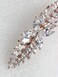 Faship Sparkling Clear CZ Crystal Floral Hair Barrette Clip