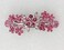 Faship Gorgeous Pink Floral Crystal Hair Barrette Clip