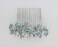 Faship Gorgeous Aqua Rhinestone Crystal Floral Hair Comb
