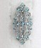 Faship Gorgeous Aqua Blue Rhinestone Crystal Floral Hair Barrette Clip