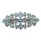 Faship Gorgeous Aqua Blue Rhinestone Crystal Floral Hair Barrette Clip