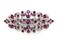 Faship Gorgeous Purple Crystal Floral Hair Barrette